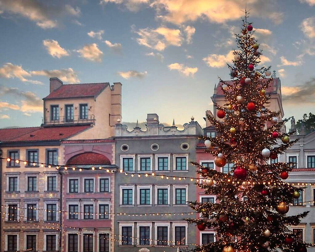 Варшава на Рождество пазл онлайн