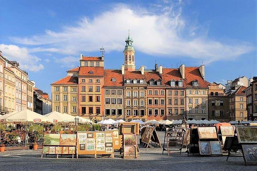 Warszawas huvudstad i Polen pussel på nätet