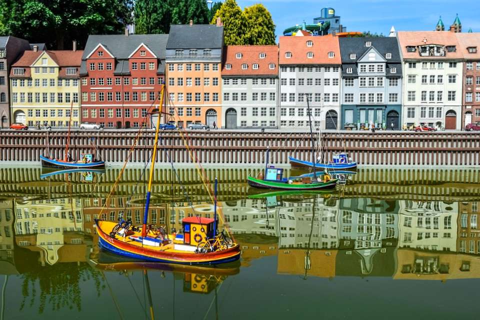 Köpenhamn i miniatyrparken "Mini-Europe" pussel på nätet