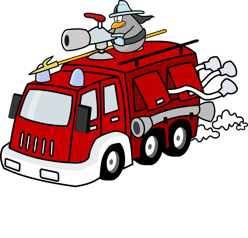 Carro de bomberos rompecabezas en línea
