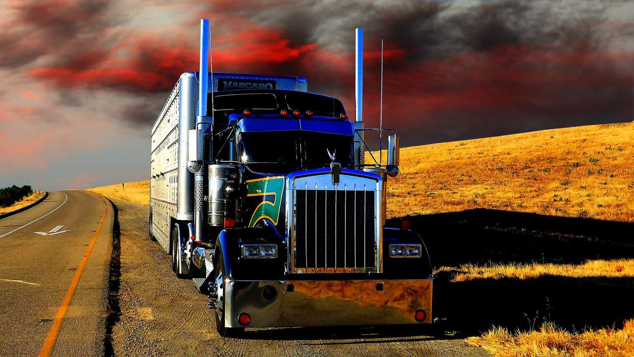 Vrachtwagen transport online puzzel
