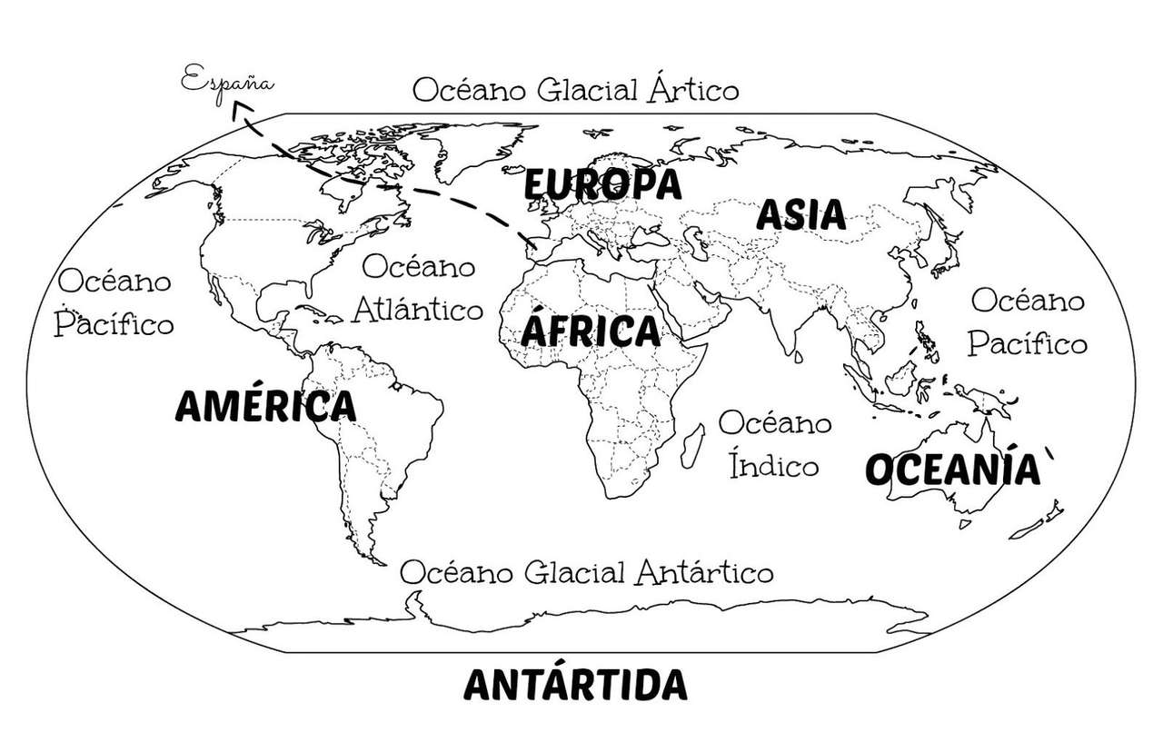 континенти онлайн пазл