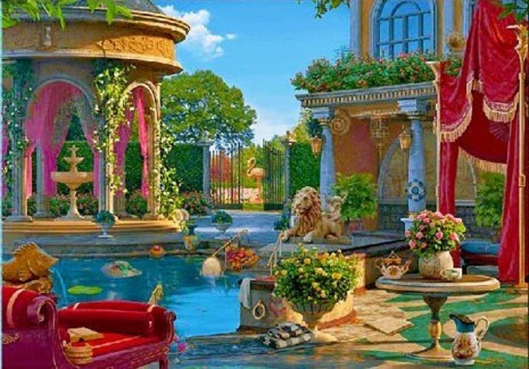 eine luxuriöse Villa Puzzlespiel online