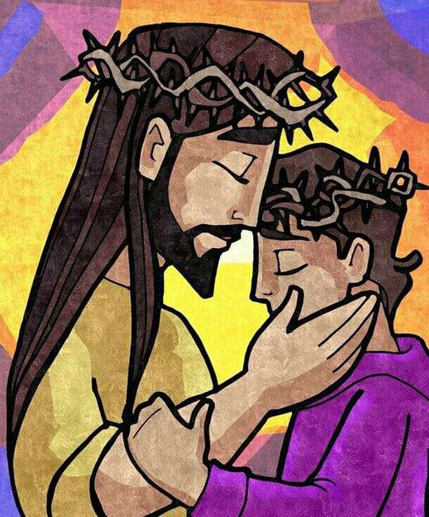 Исус и млад мъж онлайн пъзел