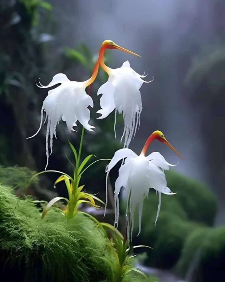 fåglar som ser ut som blommor pussel på nätet