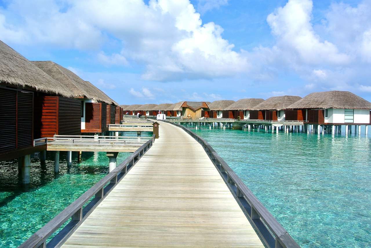 Vacaciones en la playa de Maldivas rompecabezas en línea