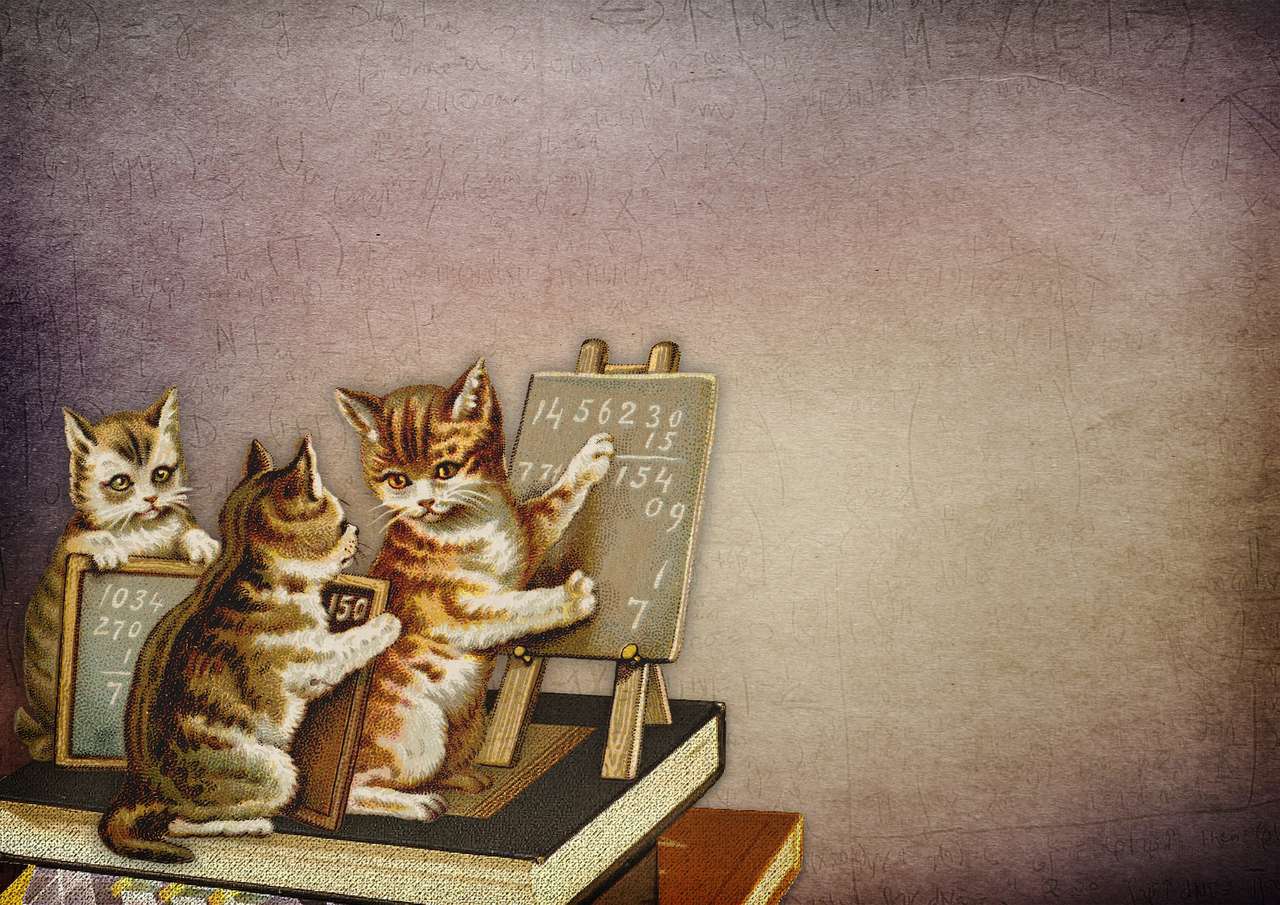 Pisici la școală jigsaw puzzle online