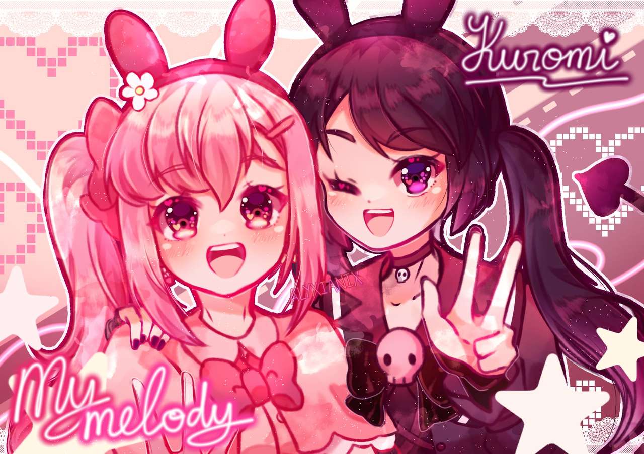 Kuromi and My Melody παζλ online