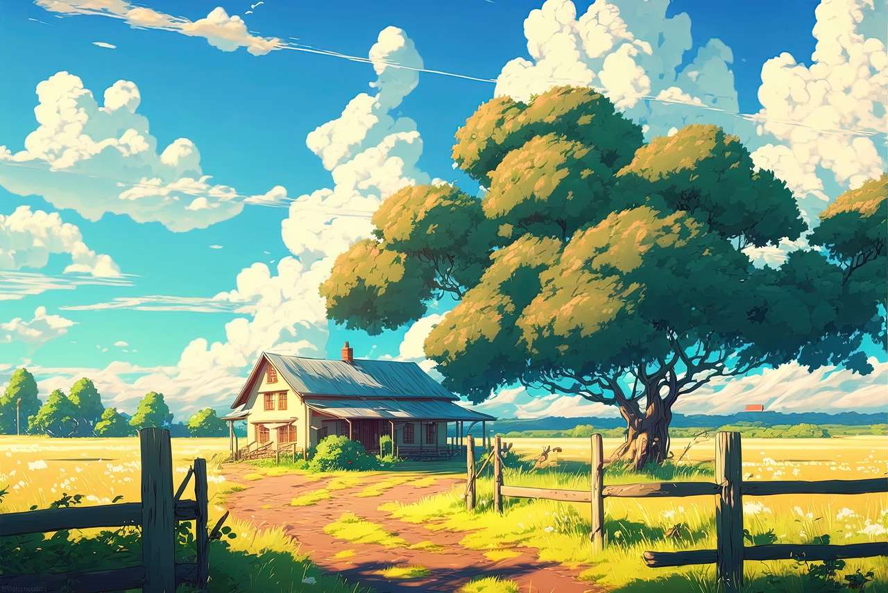 Anime-landschap. online puzzel