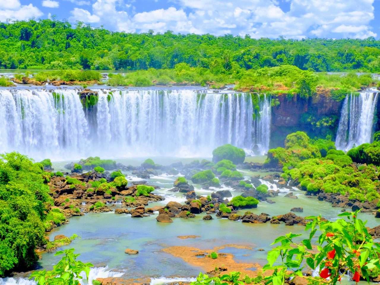 Iguazufallen i Sydamerika Pussel online