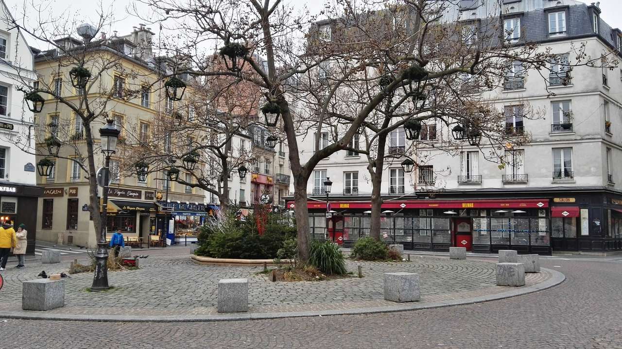 Площадь Контрэскарп, Париж, Франция онлайн-пазл