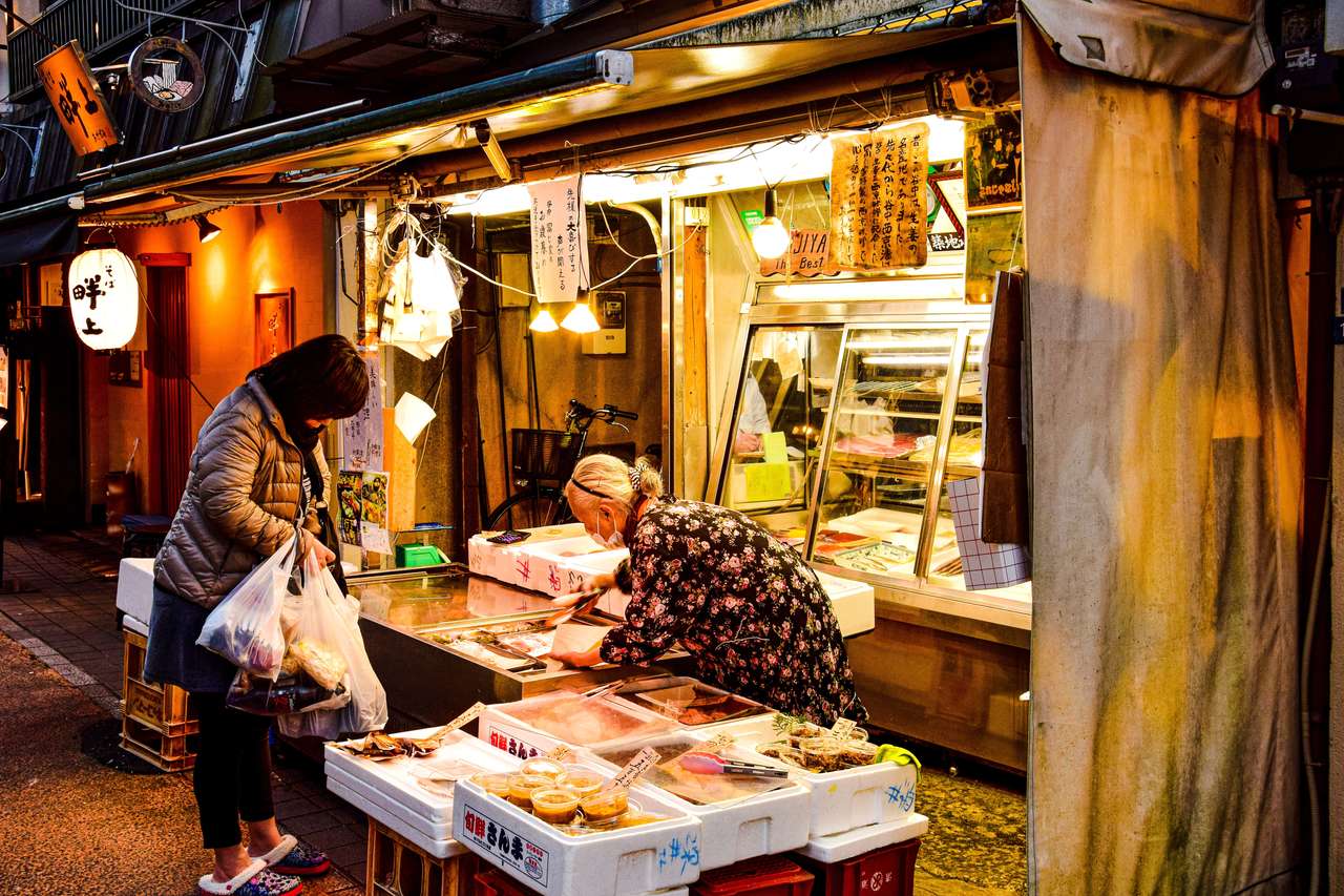 Street Food, Tokyo, Japan pussel på nätet