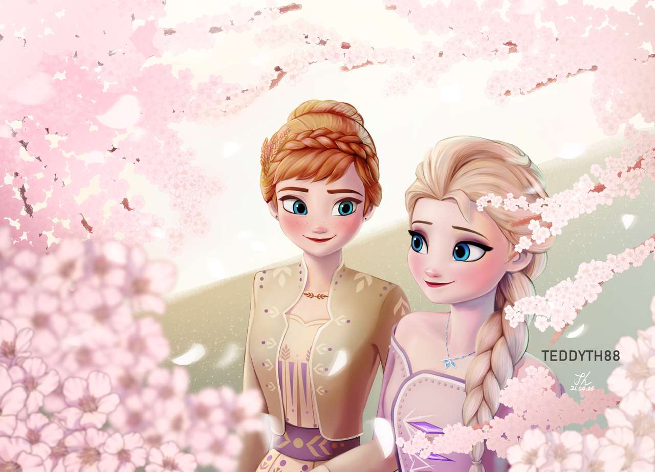 Elsa és Anna kirakós online
