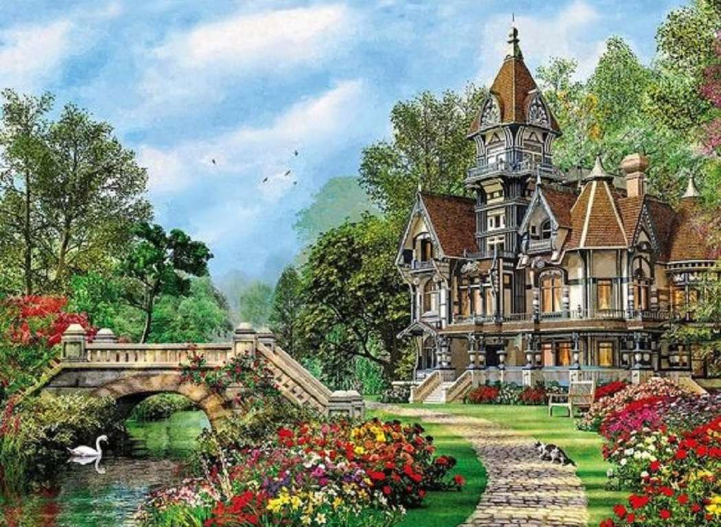 A beautiful Victorian mansion jigsaw puzzle online