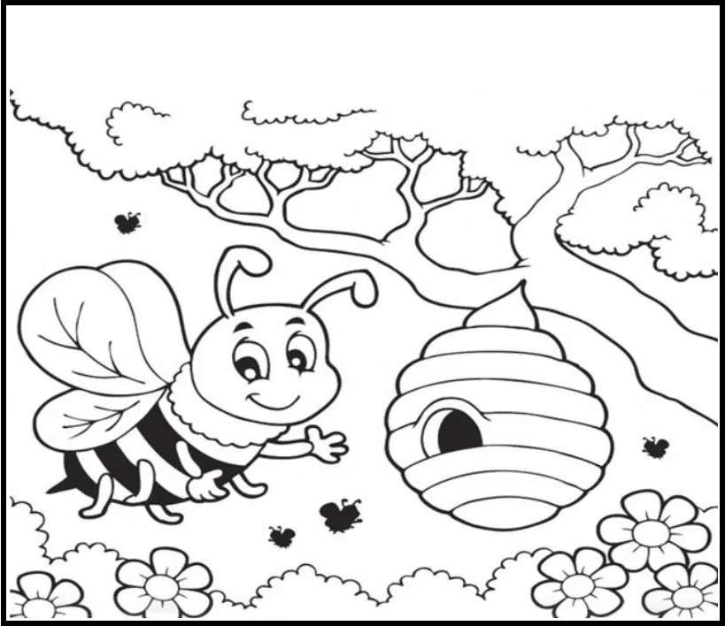 蜂の巣を持つミツバチ ジグソーパズルオンライン