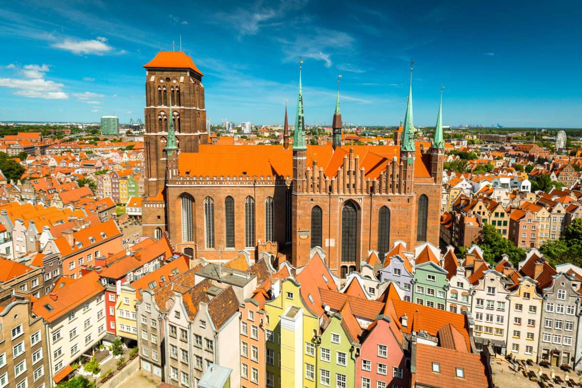Kostel Panny Marie v Gdaňsku v Polsku skládačky online