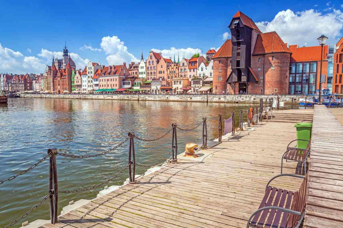 Guindaste de cais em Gdansk, Polônia puzzle online
