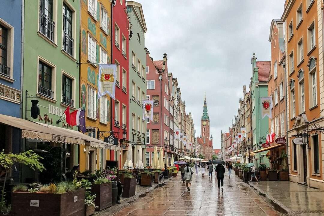 Hosszú sikátor Gdanskban, Lengyelországban online puzzle