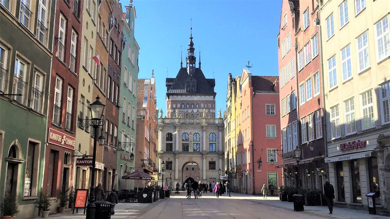 Старе місто в Гданську в Польщі пазл онлайн