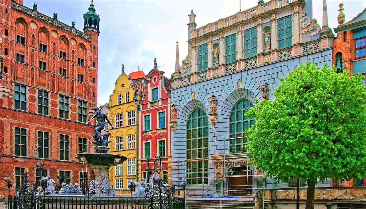 Старе місто в Гданську в Польщі онлайн пазл