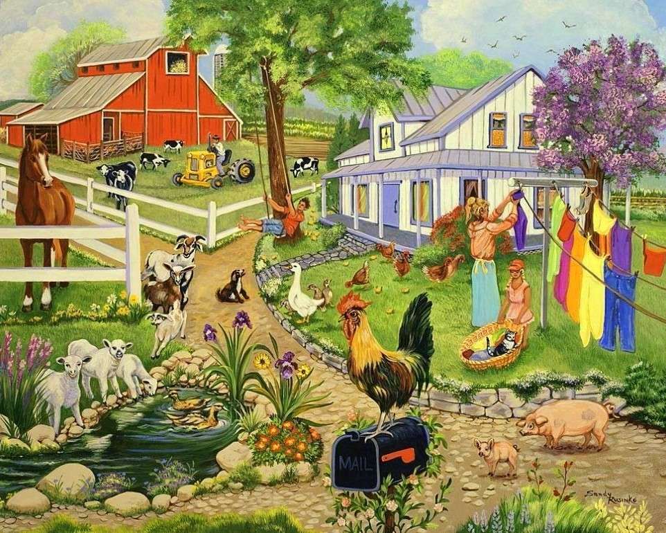 Life in the past in the countryside online puzzle