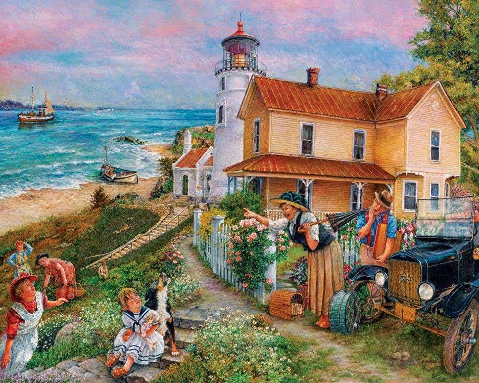 By the bay near the lighthouse online puzzle