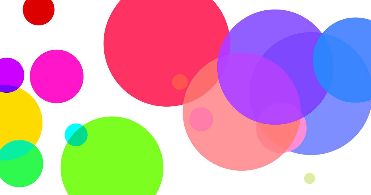 Sphères, disques colorés puzzle en ligne