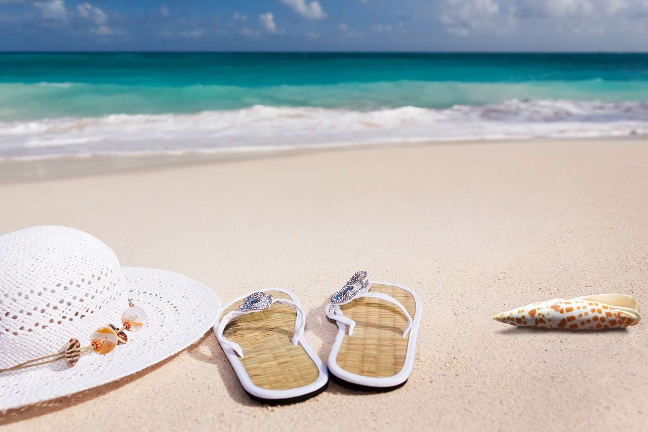 Карибский пляж, Песок, Море онлайн-пазл