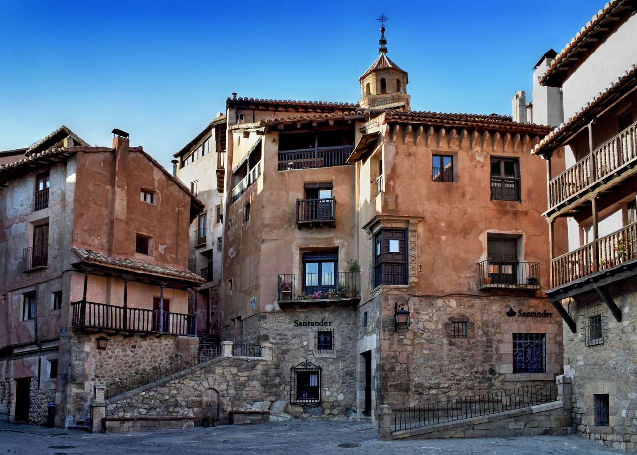 Plaza Mayor Albarracin, Spanien pussel på nätet