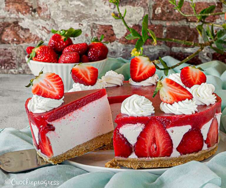 Cheesecake met aardbeien online puzzel