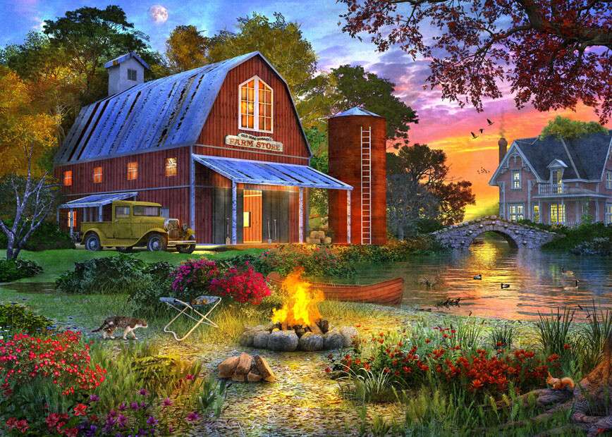 Evening by the fire online puzzle