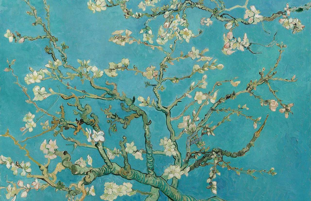 Цветок миндаля, Винсент Ван Гог пазл онлайн