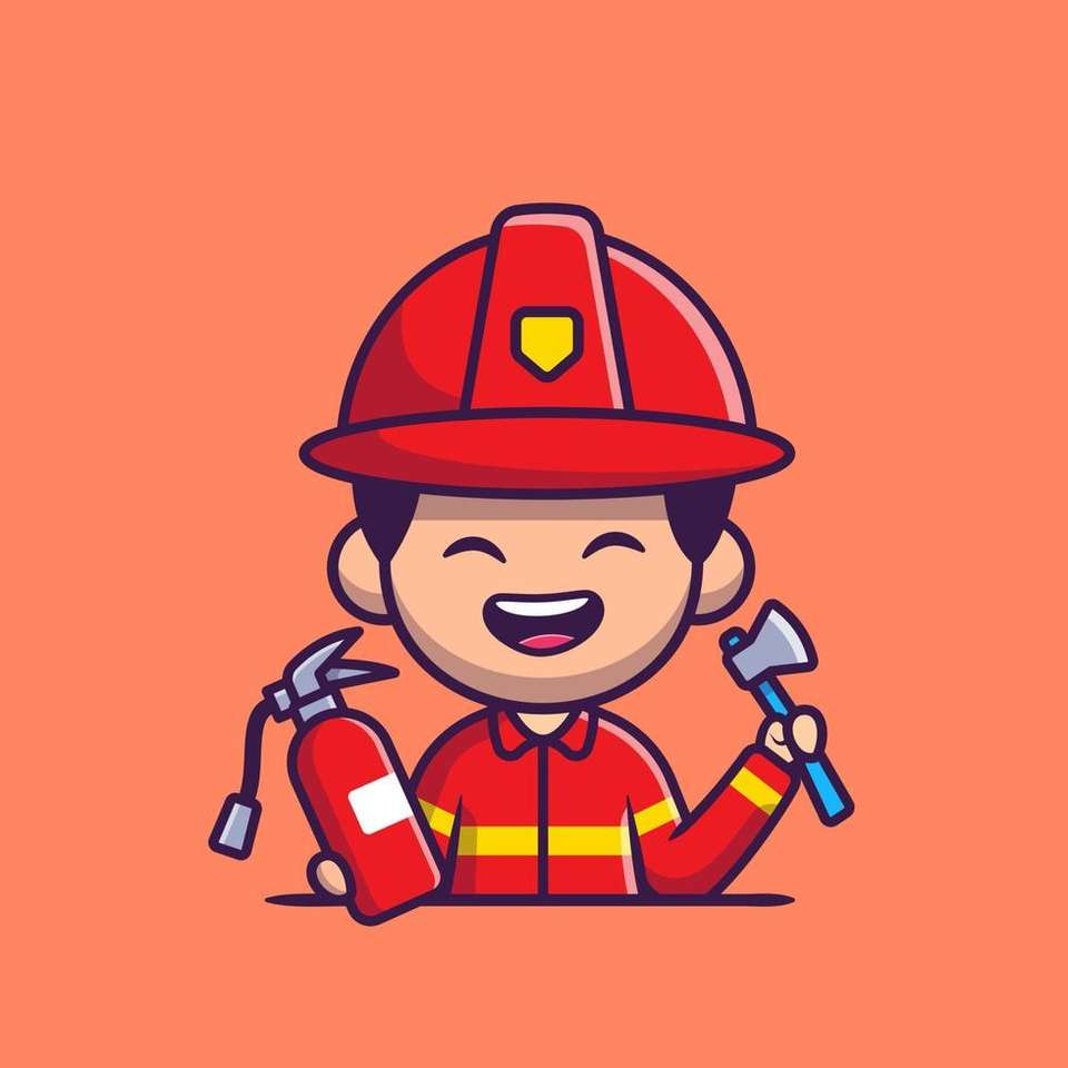 消防士が腕を組む ジグソーパズルオンライン