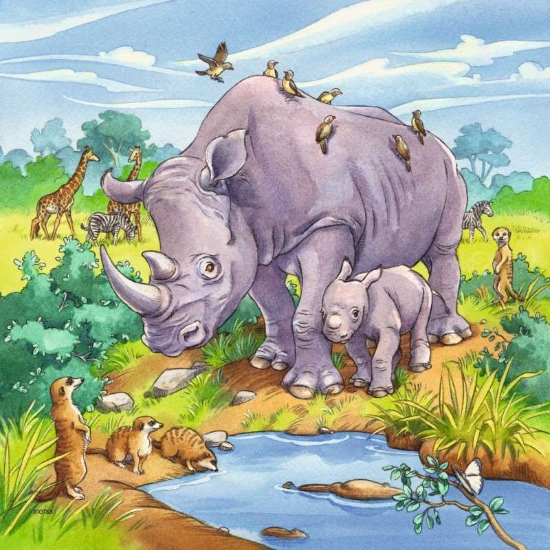Afrikaanse dieren online puzzel