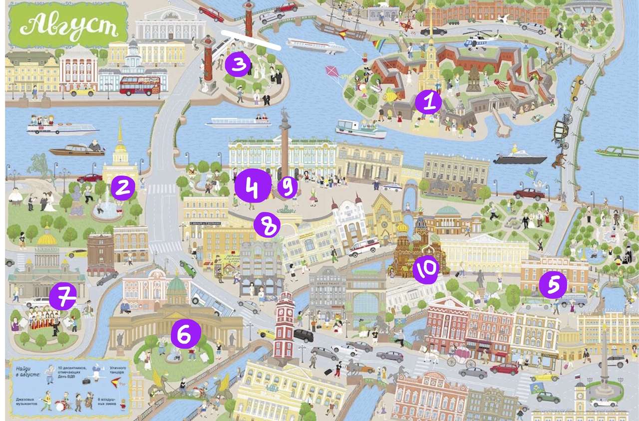 Mapa města skládačky online