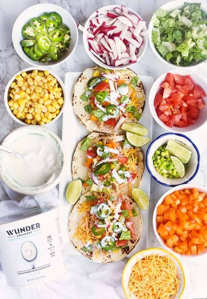 Egészséges csirke taco online puzzle
