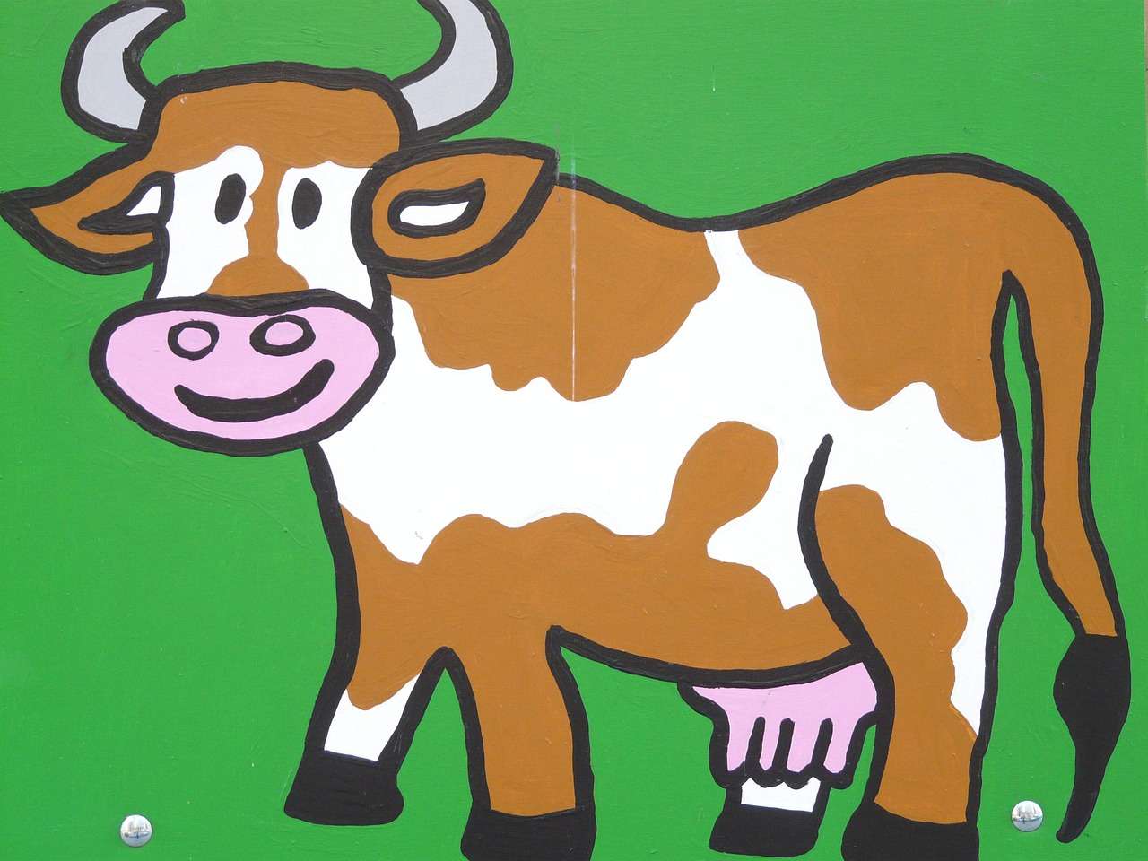Uma vaca pinto quebra-cabeças online