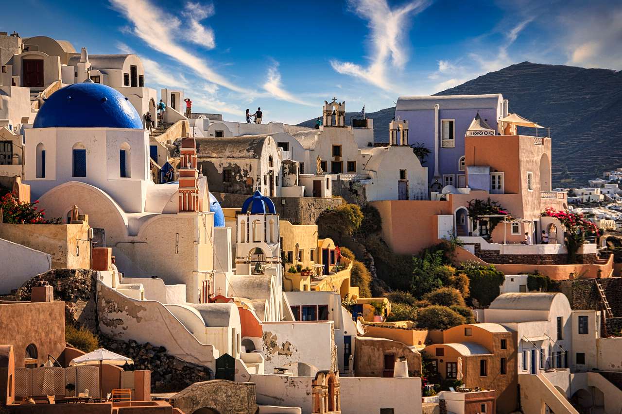 Maravilhosa Santorini (Grécia) quebra-cabeças online