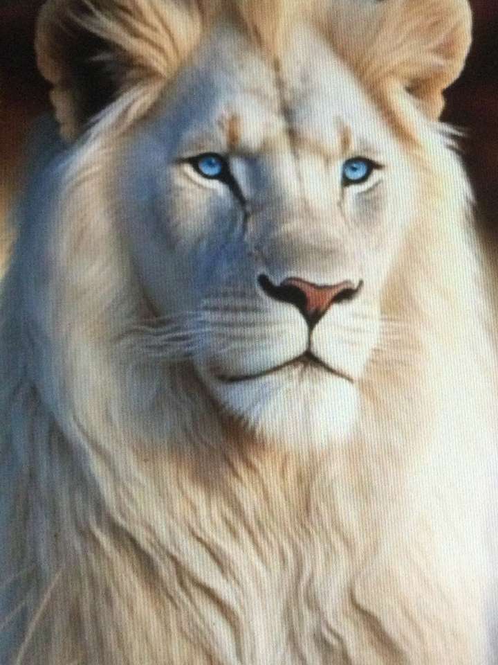 vitt lejon pussel på nätet