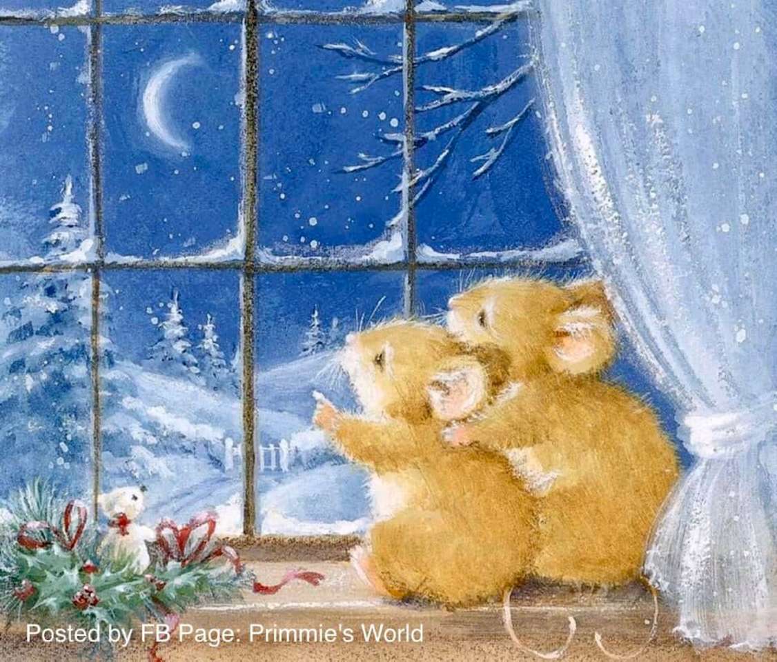 2 little mice at the window jigsaw puzzle online