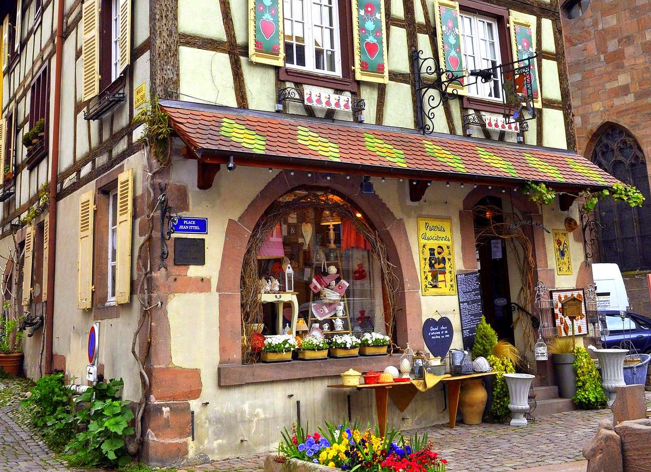 Keramik och hantverk - butik i Kaysersberg pussel på nätet