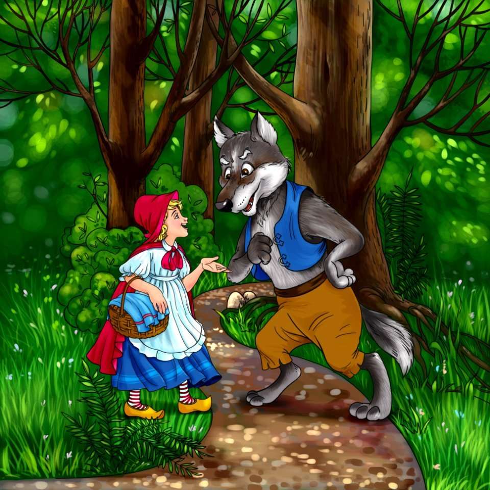 Little Red Riding Hood And The Wolf Online Puzzle