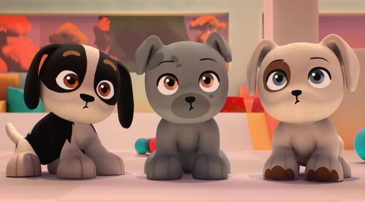 Drie schattige puppy's❤️❤️❤️❤️ online puzzel