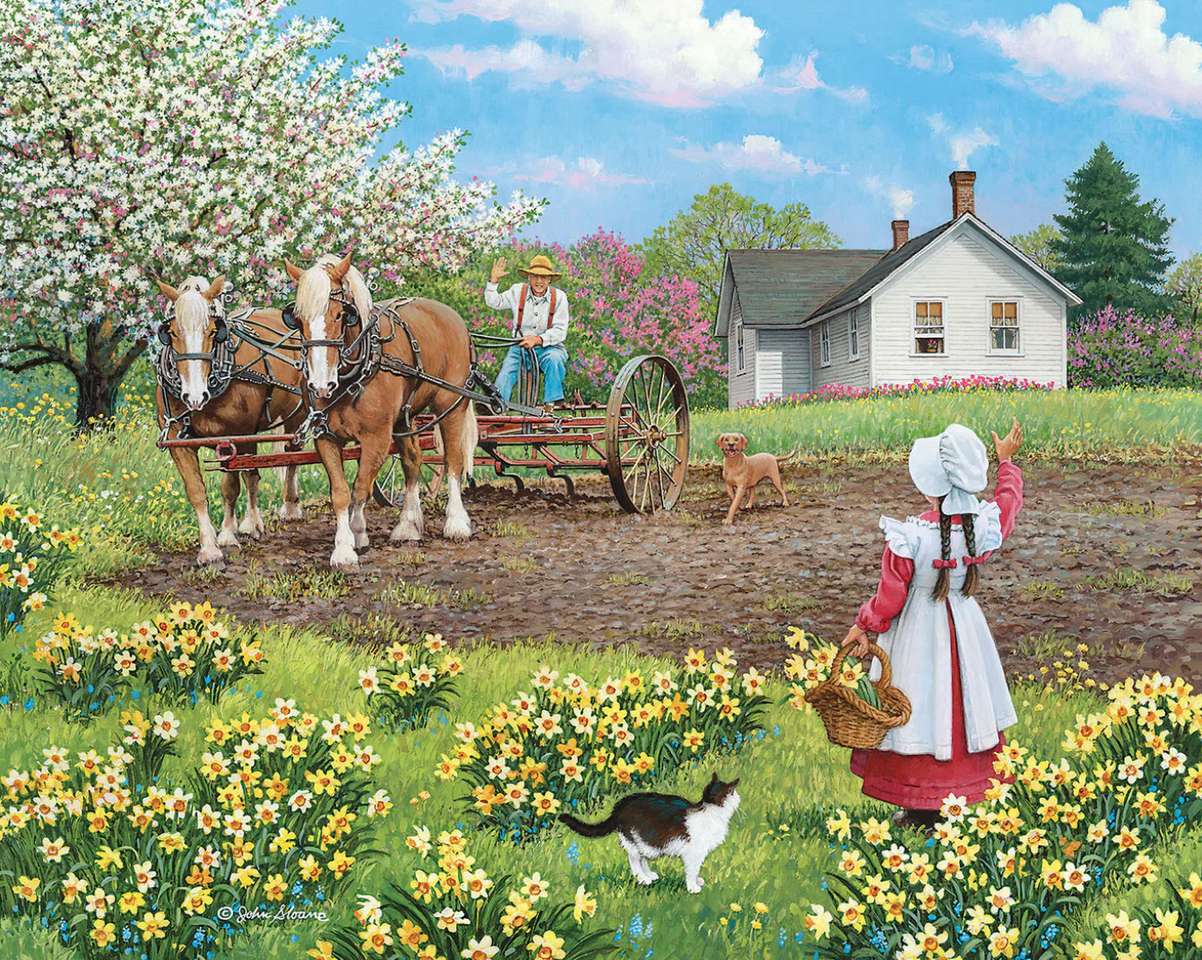 picking yellow daisies online puzzle