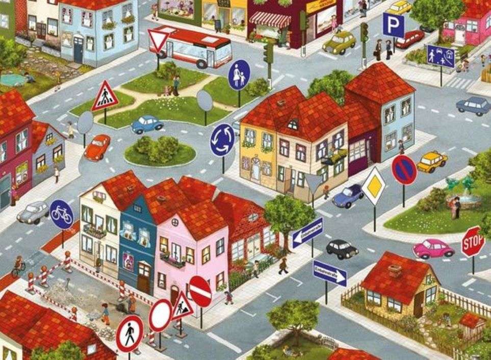 Verkehrspark für junge Autofahrer Online-Puzzle