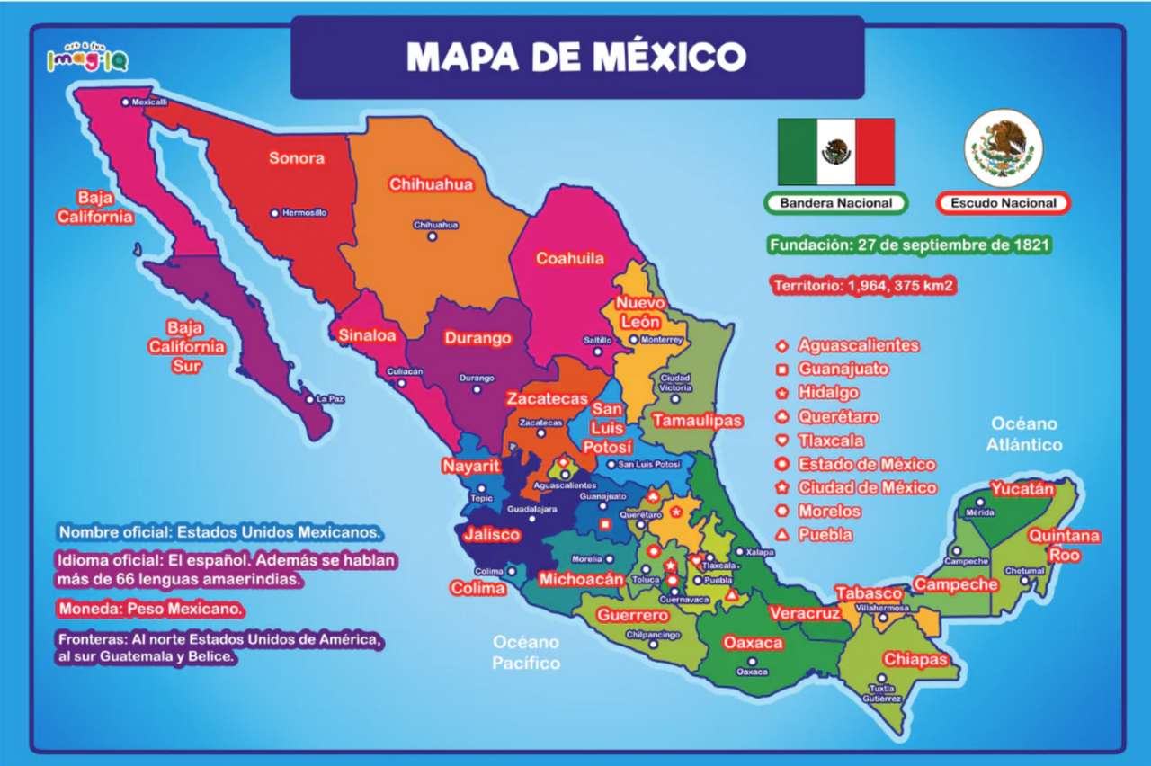 Mexikos Karte Online-Puzzle