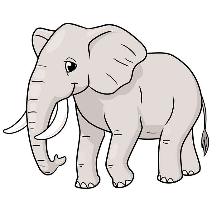 Пъзел слон онлайн пъзел