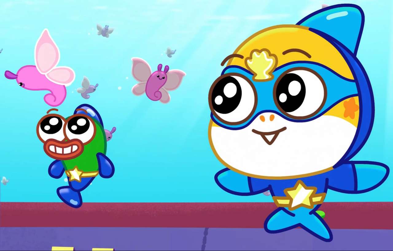 ¡Capitán Kelp y Super Shark como bebés! rompecabezas en línea