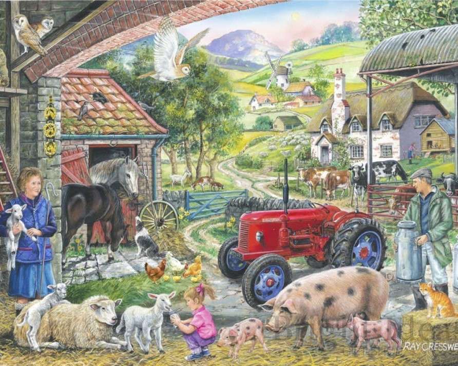 Animals on the farm online puzzle