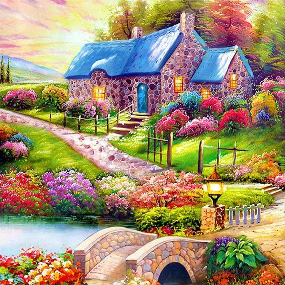 Paesaggio colorato - puzzle online